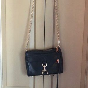 Black crossbody satchel purse